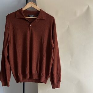 Merino Wool Polo Sweater (Sized M-XL)